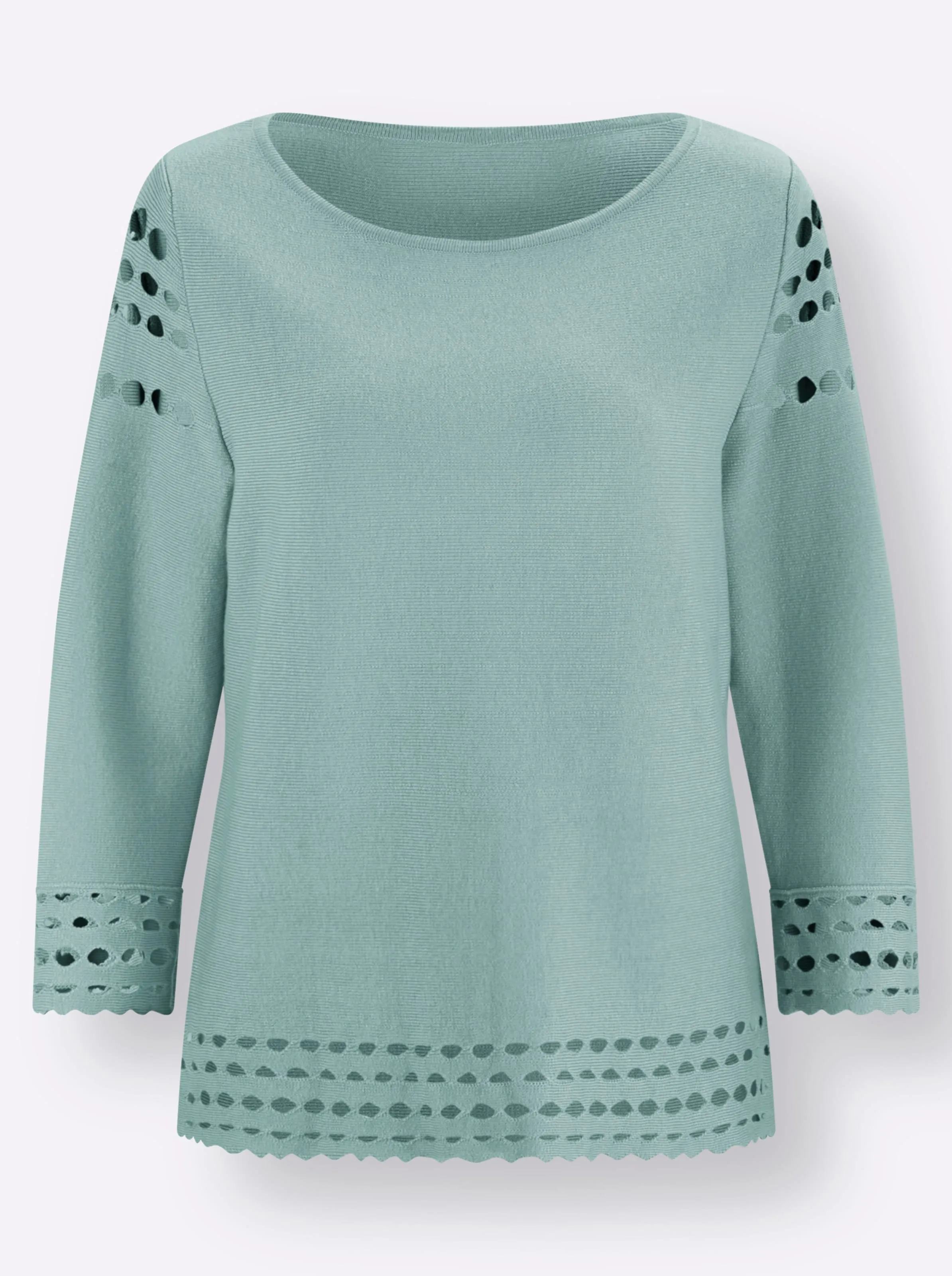 3/4 Arm-Pullover in kalkmint