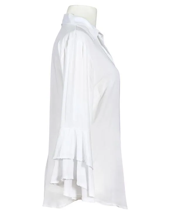 Bluse Volantarm für Damen in  weiss von RESTART