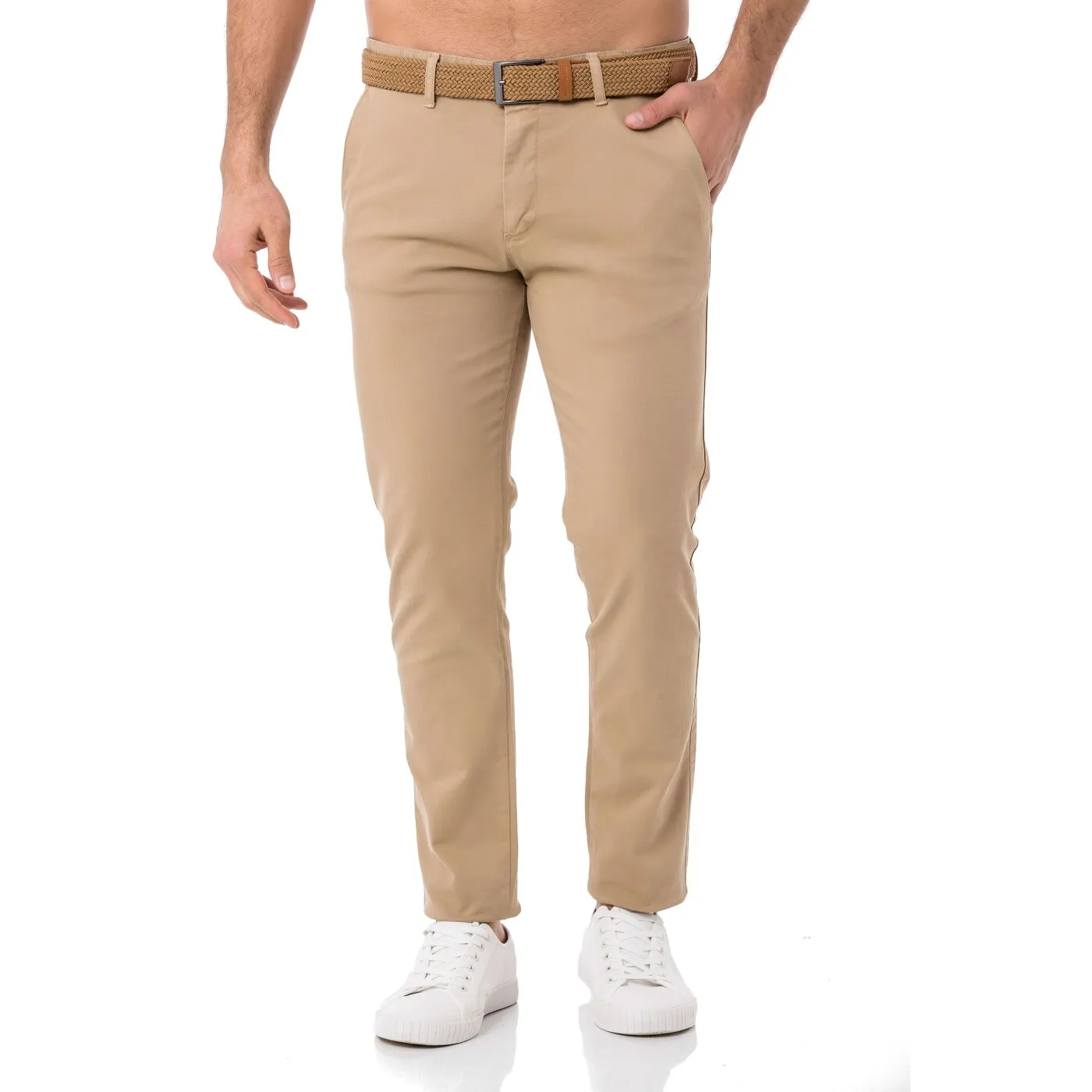 Chino Hose Pants mit Gürtel