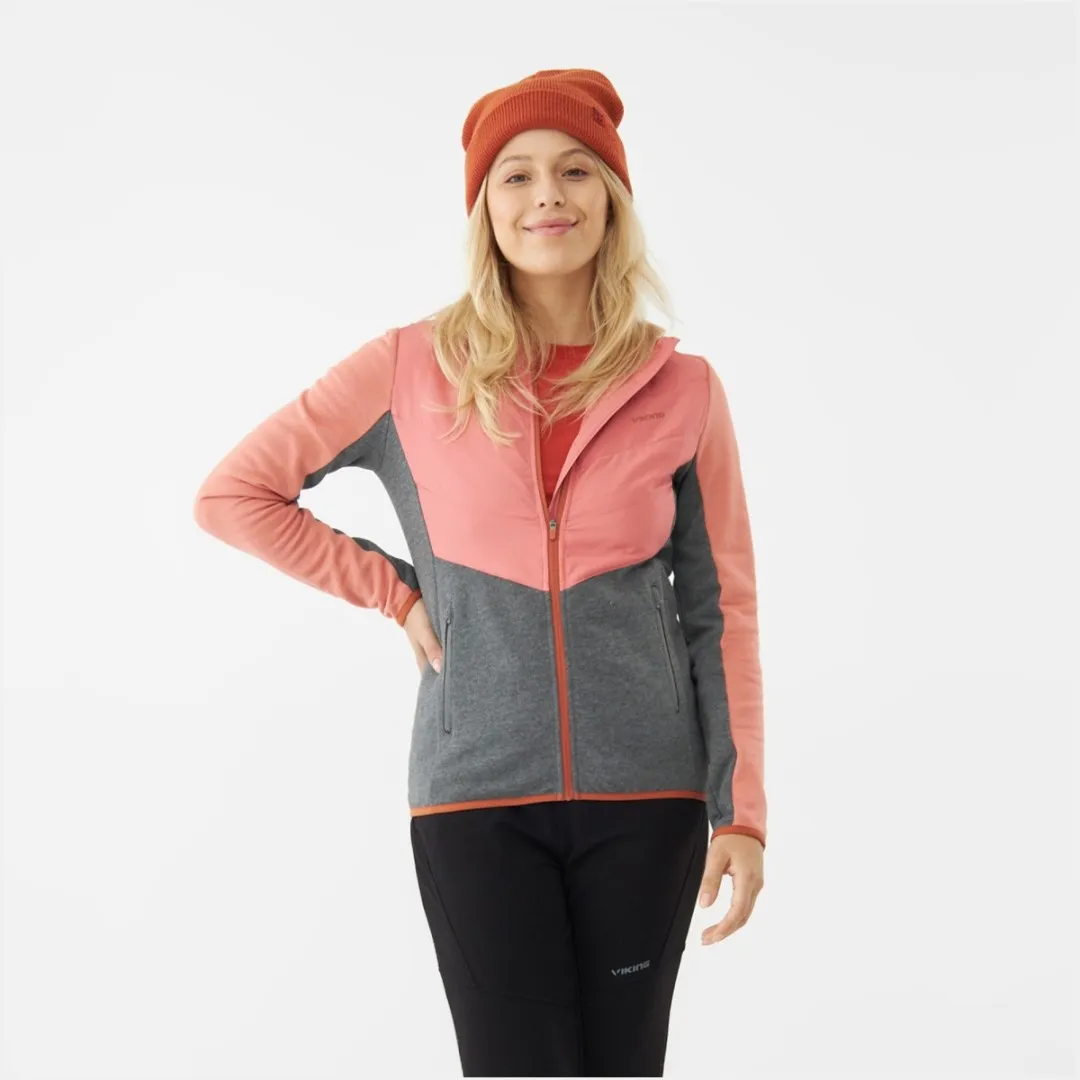Damen-Hybrid-Sweatshirt Viking CREEK rosa/grau S