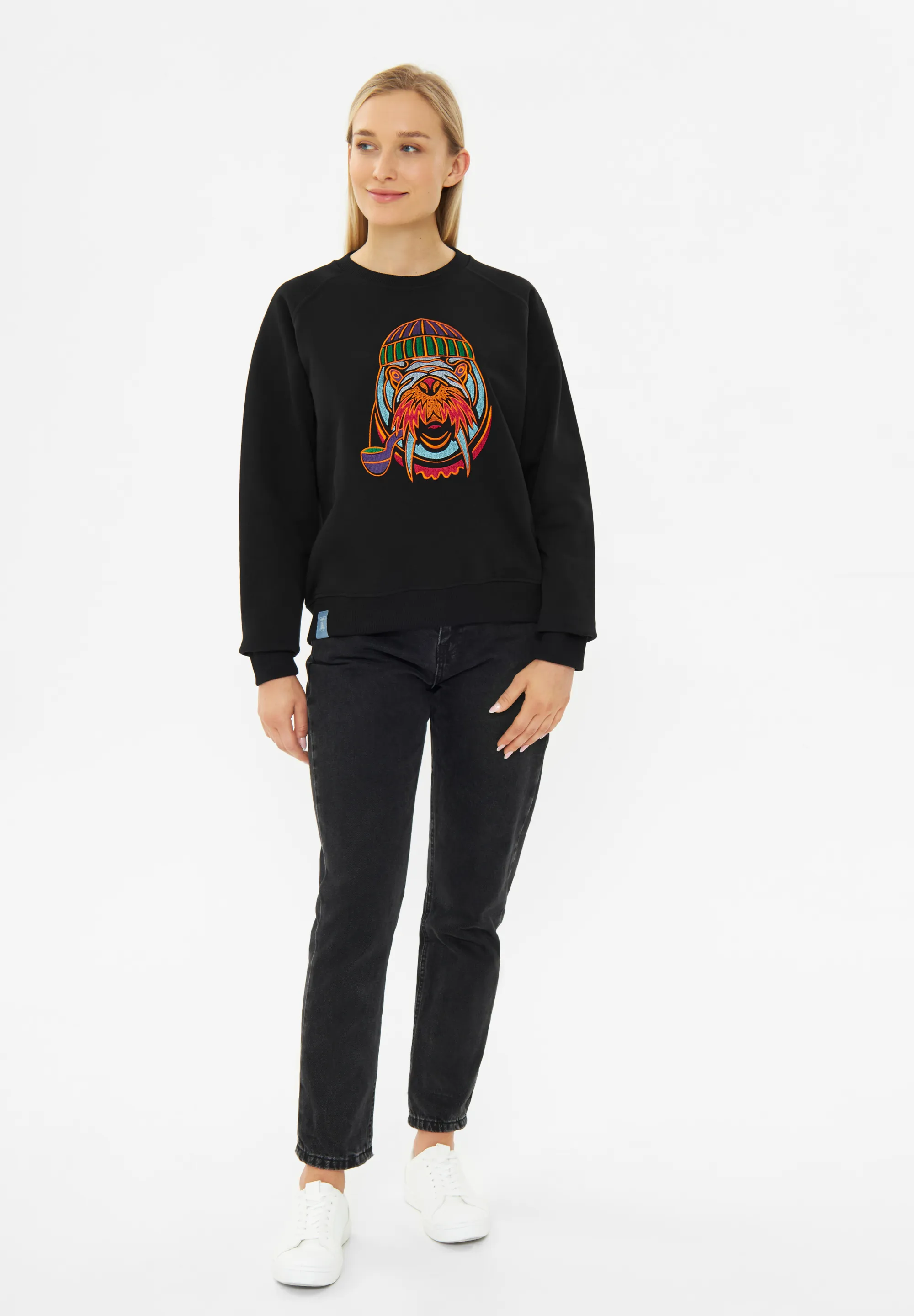 Derbe Sweatshirt Walross Schwarz