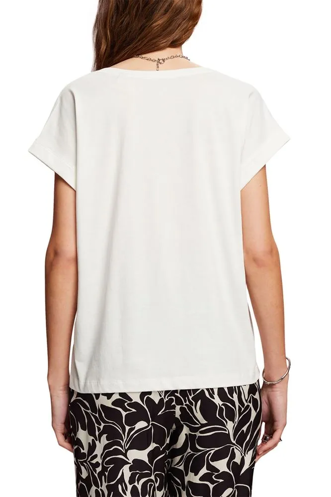 Esprit Women Tshirt short sleeve weiß, beige, grün, schwarz S23 063EE1K302