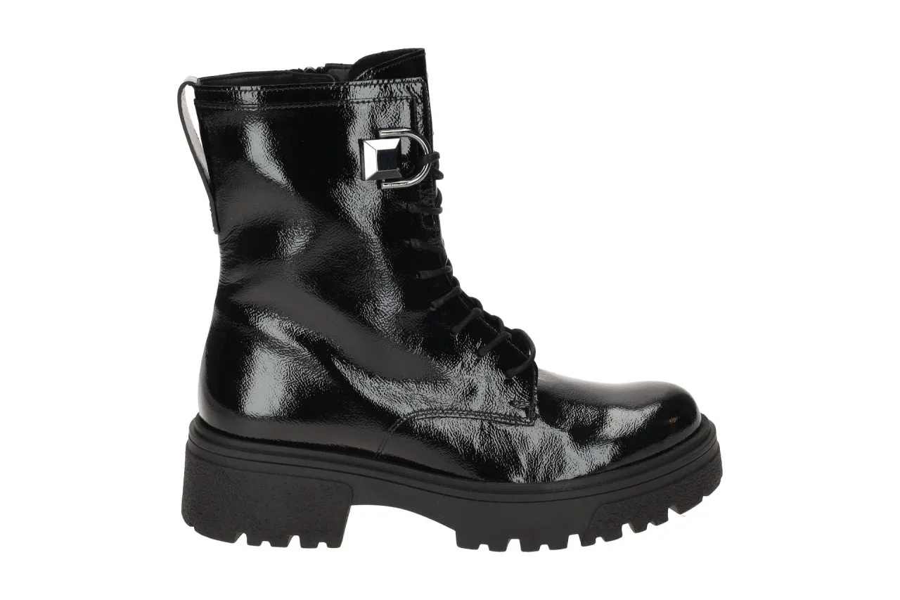 Gabor Fashion Plateau Stiefelette schwarz Lack 51.761.97