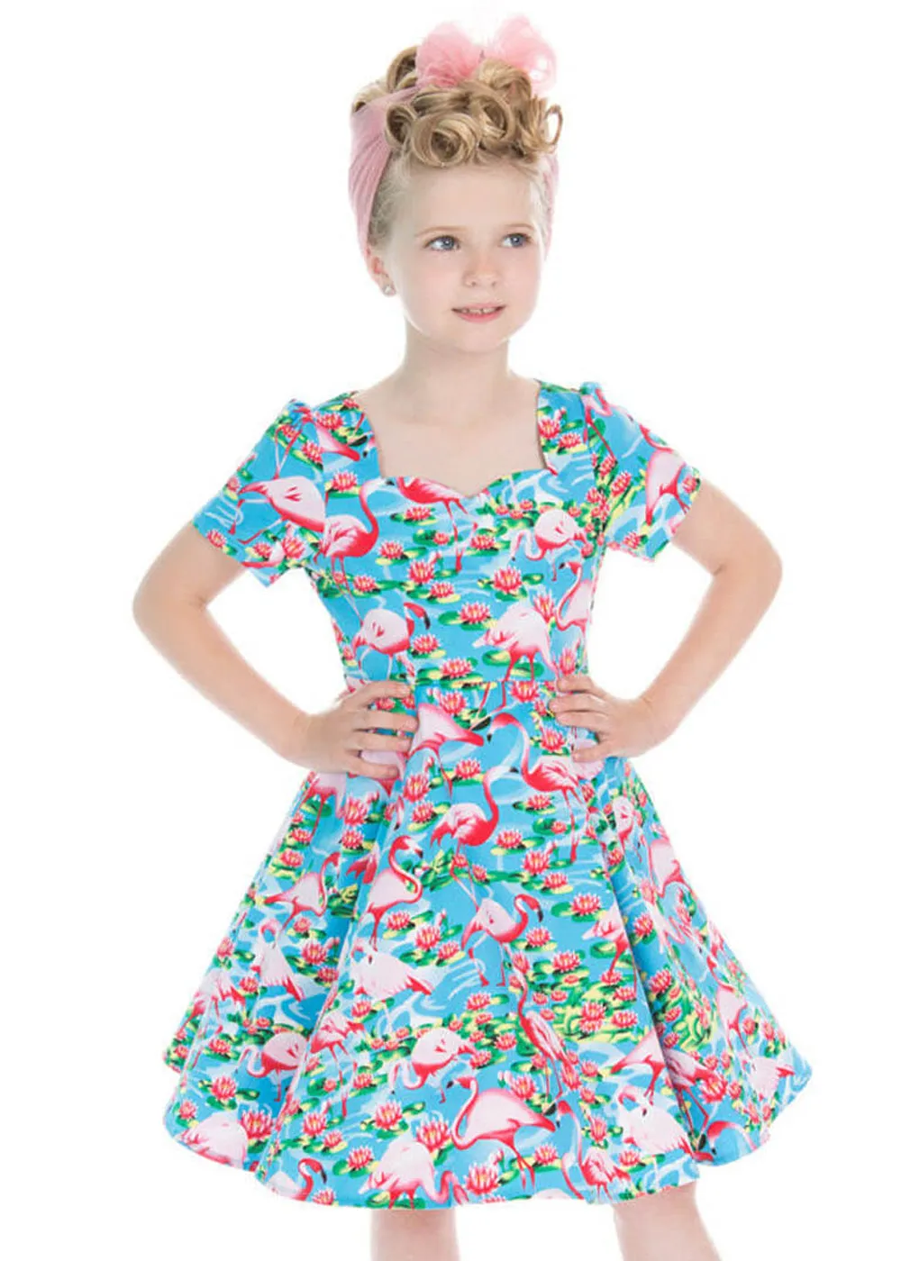 Hearts &amp; Roses Funky Flamingo-Kleid für Kinder