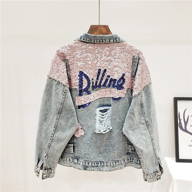 Heidi-Mode | übergroße Jeans mit Pailletten