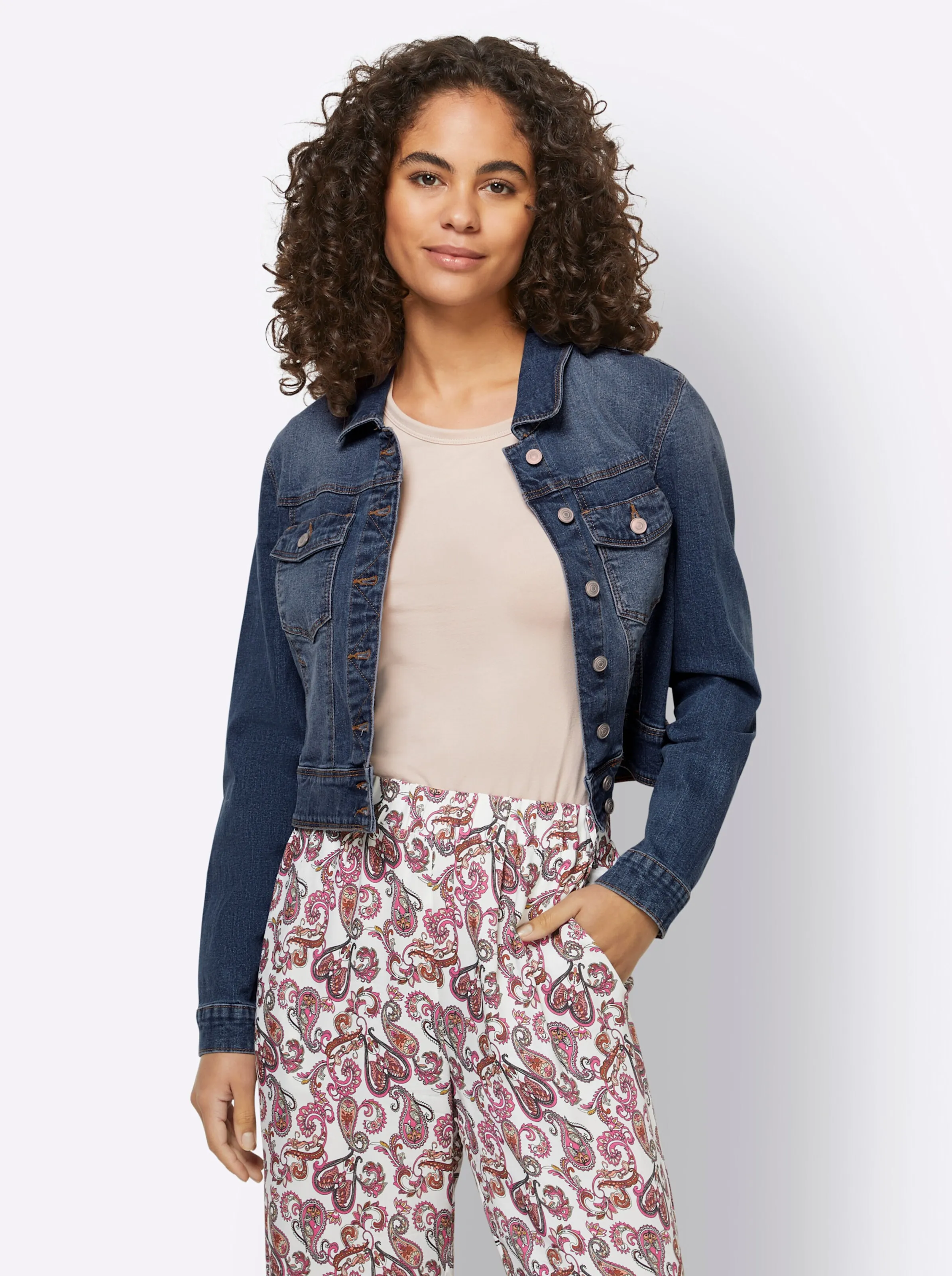 heine Jeans-Jacke in blue-bleached