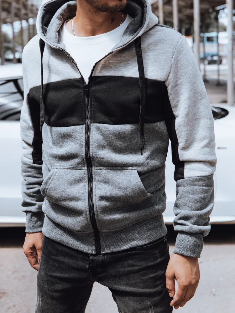 Herren Sweatshirt mit Kapuze Dunkelgrau Dstreet BX5831