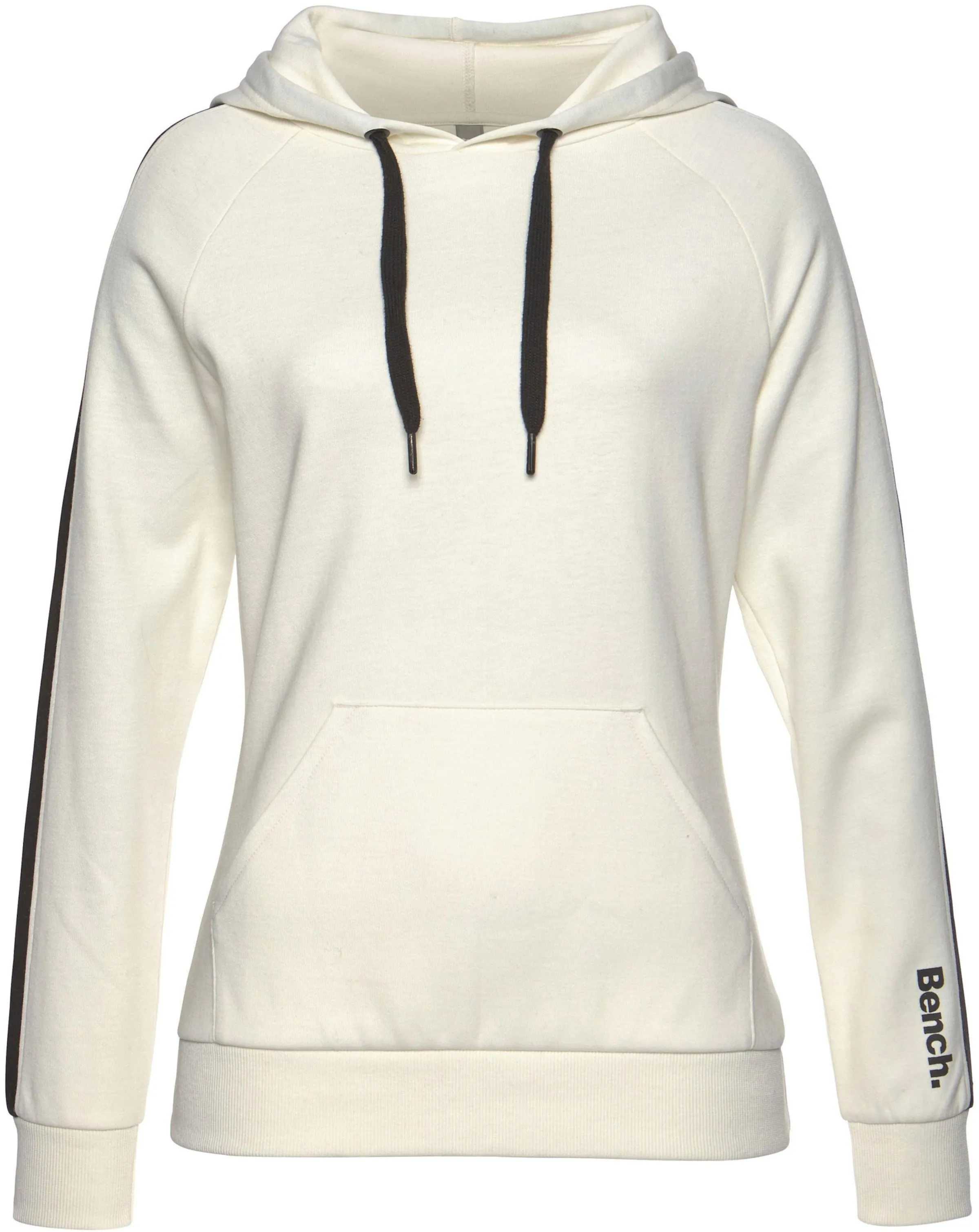 Kapuzensweatshirt in ecru-schwarz