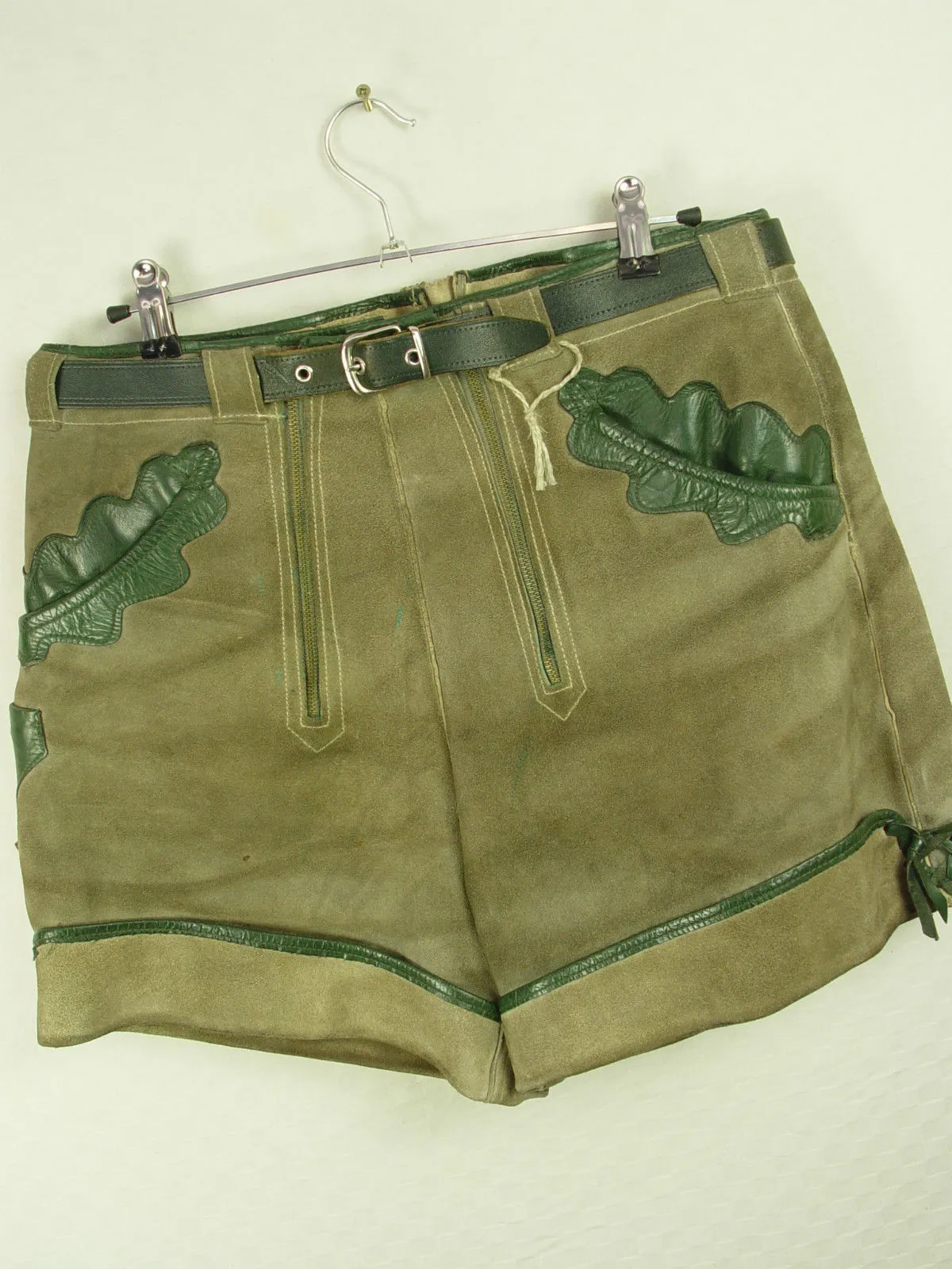 kurze Lederhose Doppelzipp mit HAELSON Schildchen hochwertig LH006 Gr.48-50