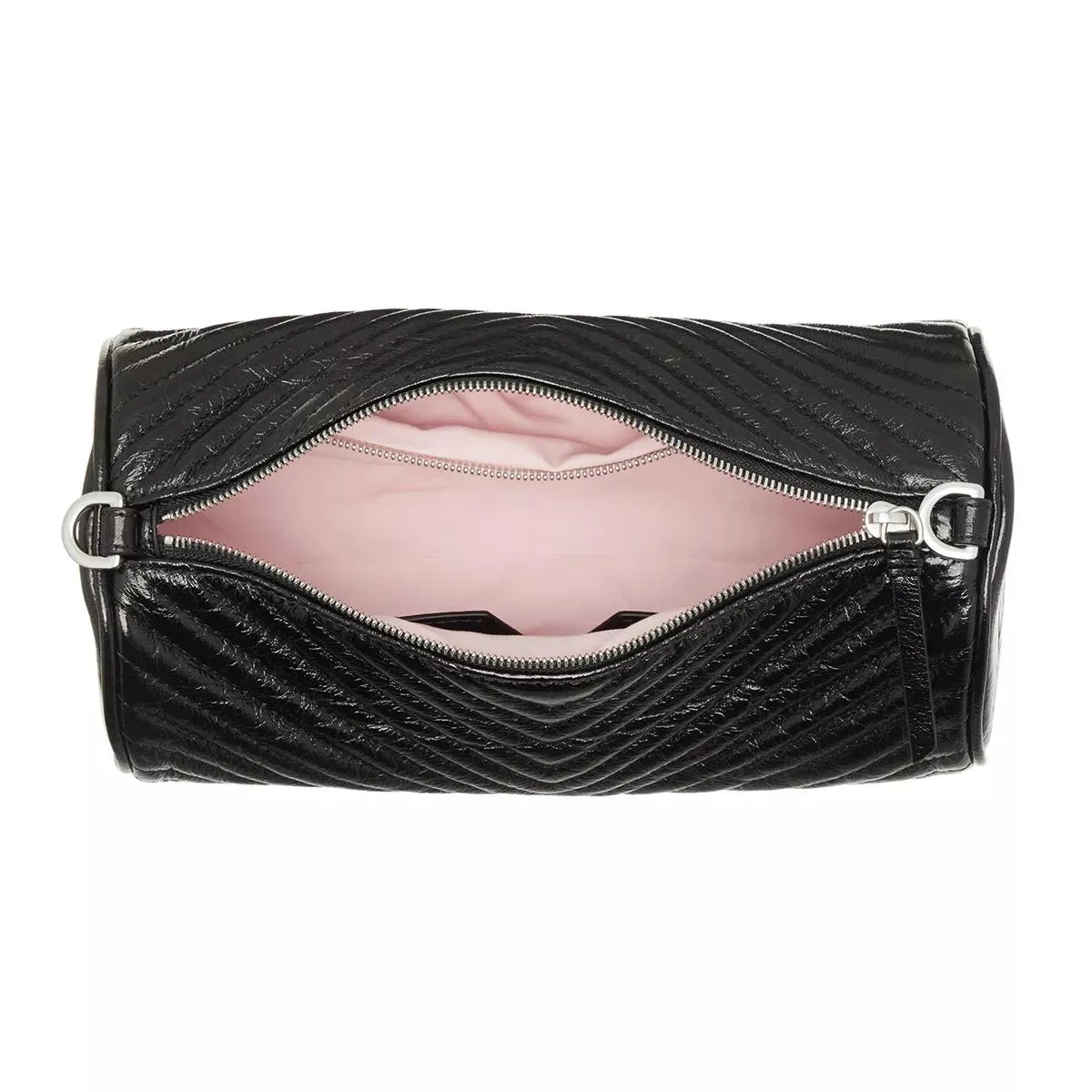   LES VISIONNAIRES  Elodie Metallic Black Metallic  Bowling Bag 