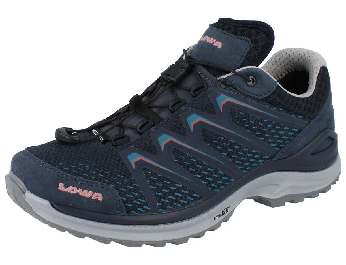 LOWA Maddox GTX Damen Multifunktionsschuhe blau rosa Textil