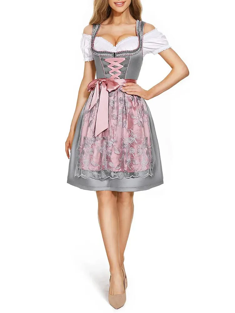 Nadine - Rosa in grauem Trachtenkleid