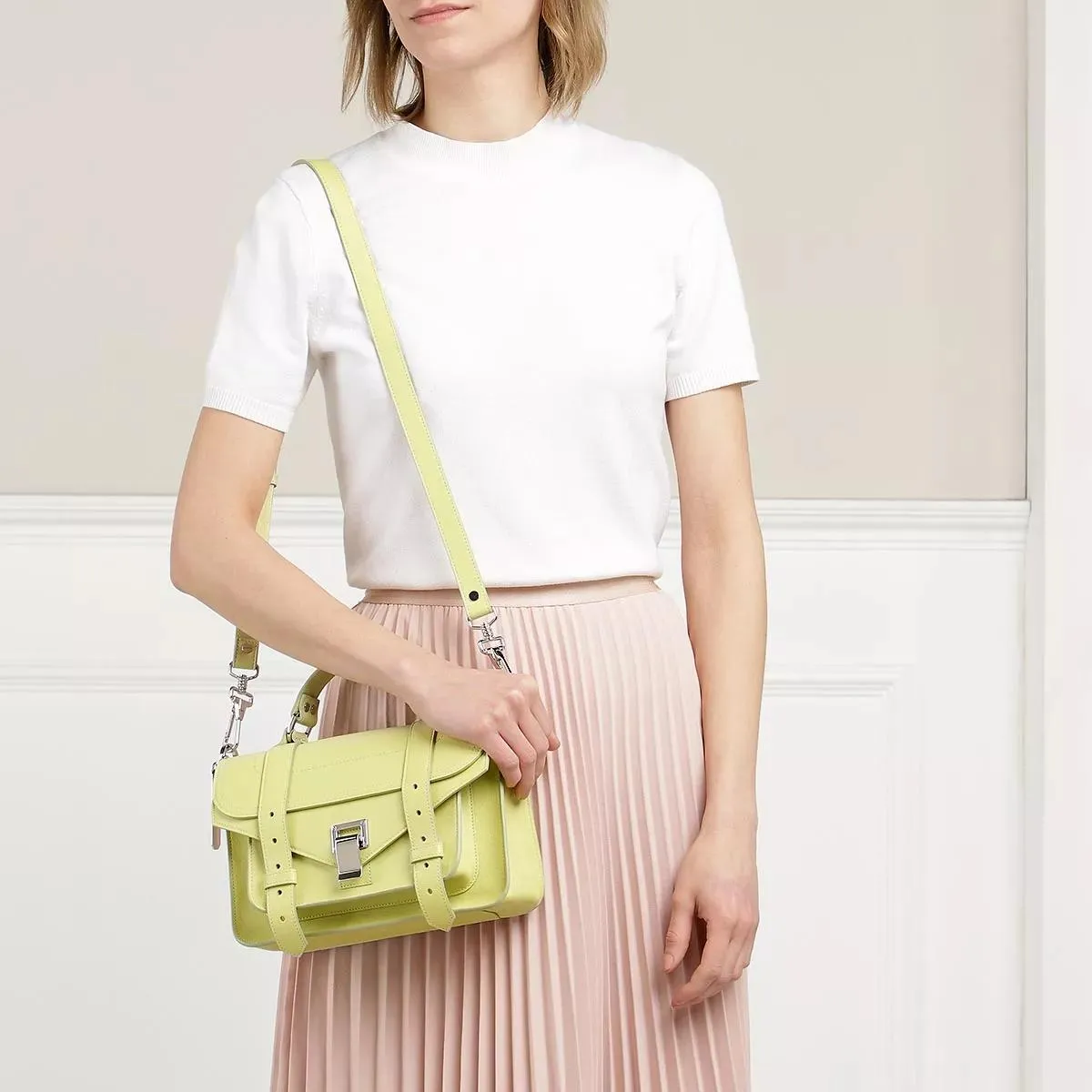   Proenza Schouler  Ps1 Tiny Bag Pale Green  Satchel 