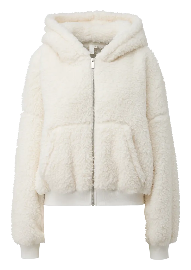 QS Kapuzensweatshirt, mit Teddy Fell
