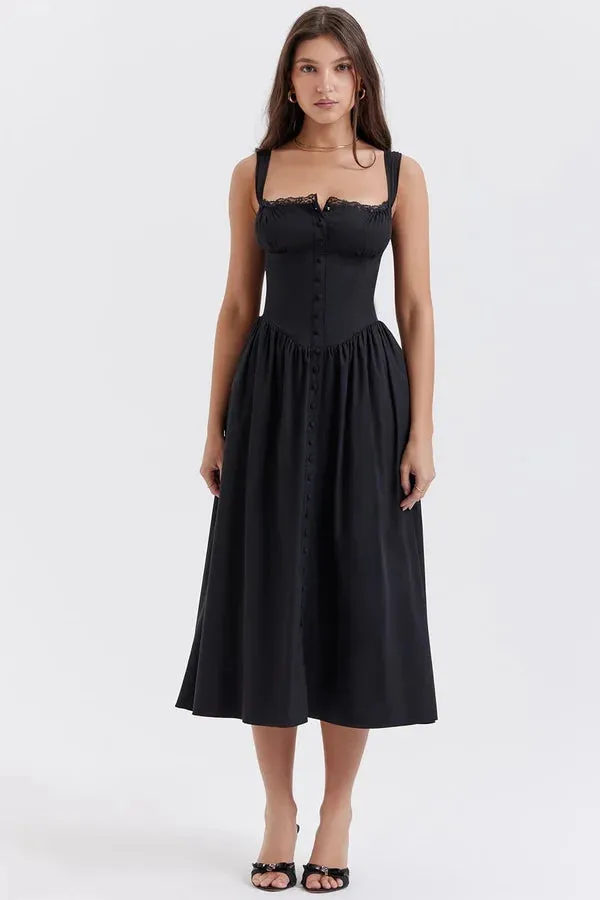 Quinda - Midikleid - Schick - Hochwertiger Stoff - Ideal für den Somme
