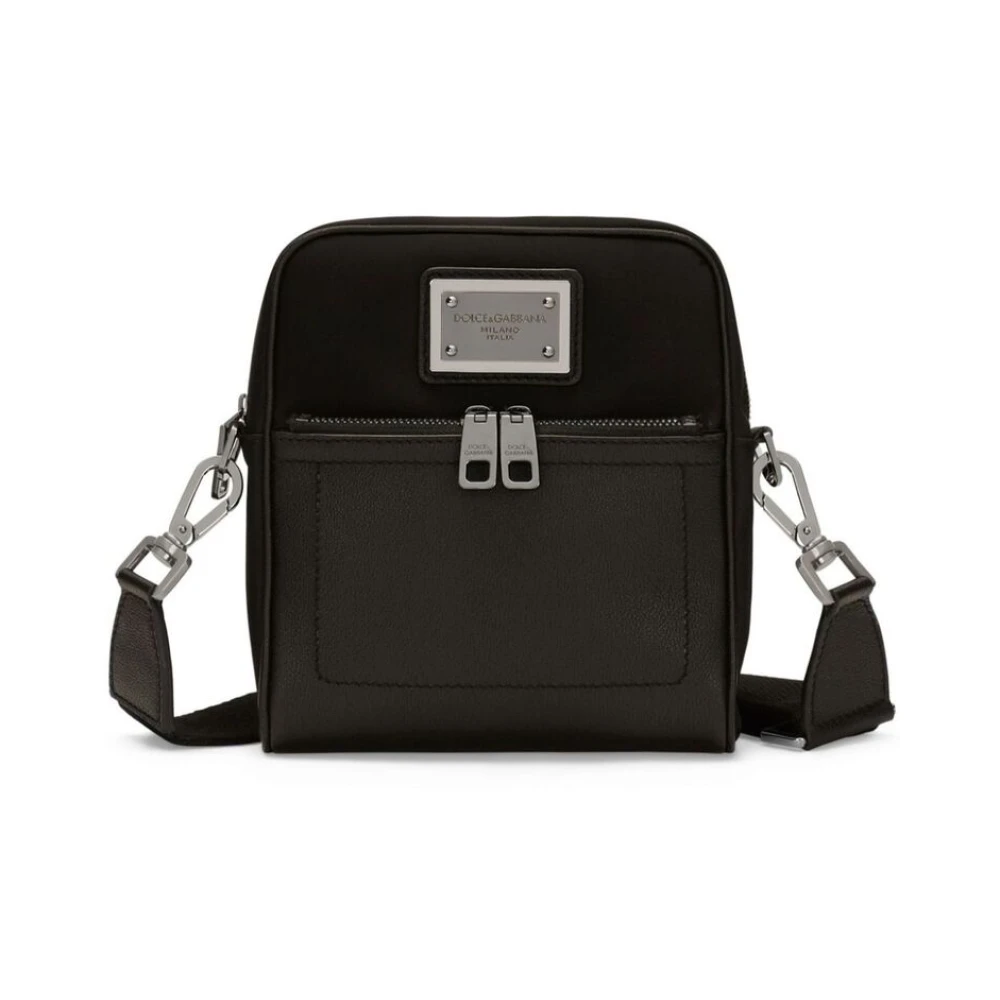 Schwarze Bum Bag mit Silberfarbener Hardware