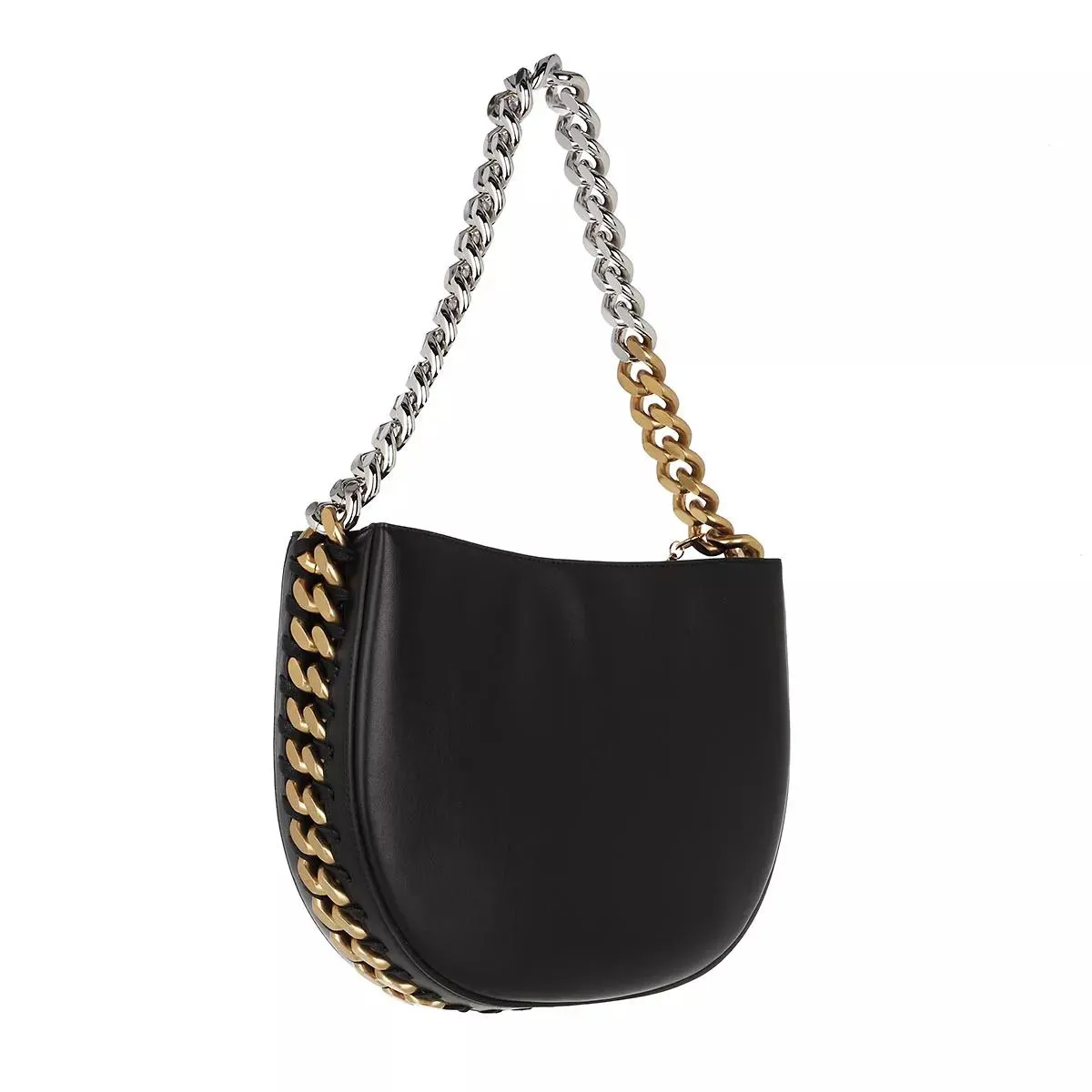   Stella McCartney  Medium Frayme Shoulder Bag Black  Hobo Bag 