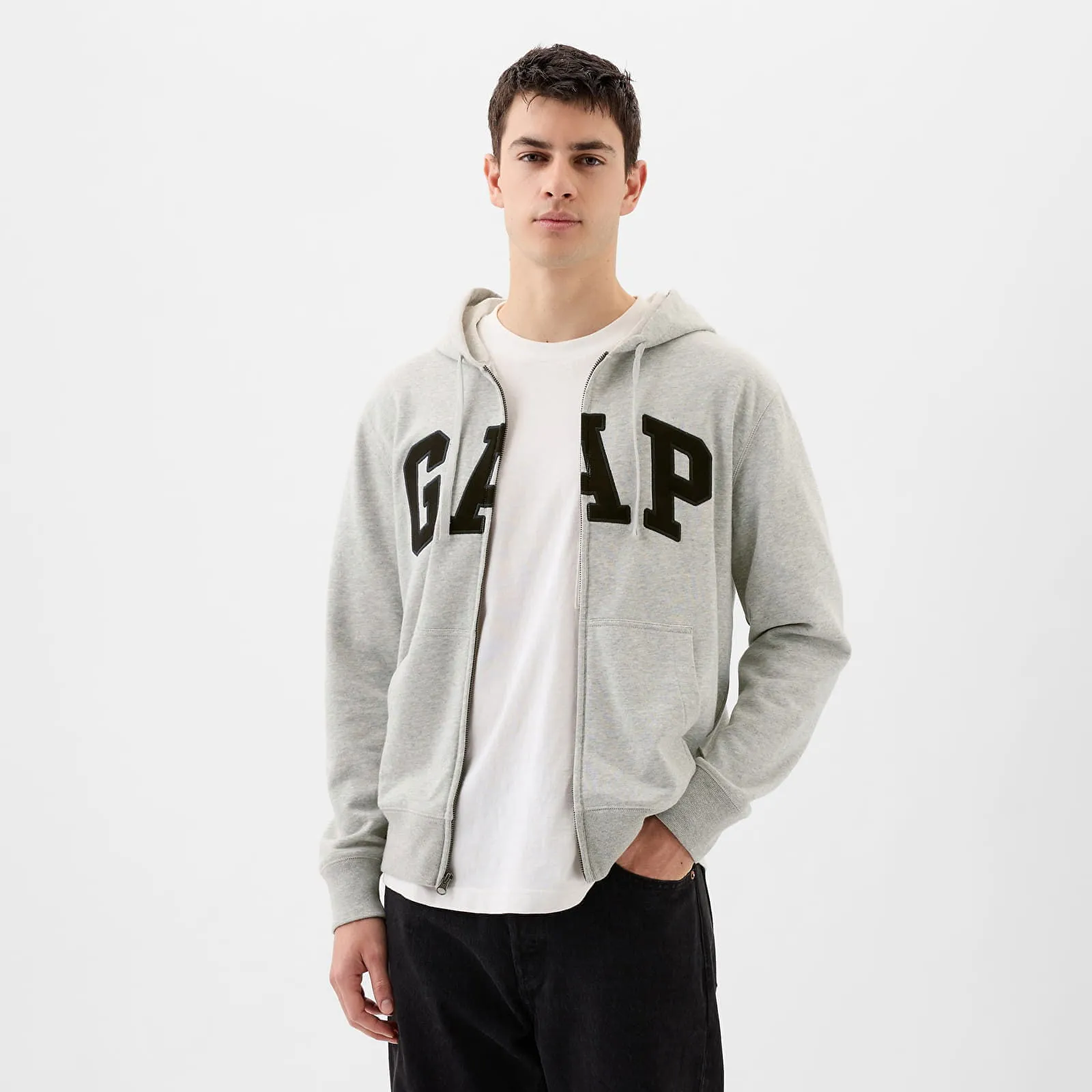 Sweatshirt GAP French Terry Fullzip Logo Hoodie B08 868454-02