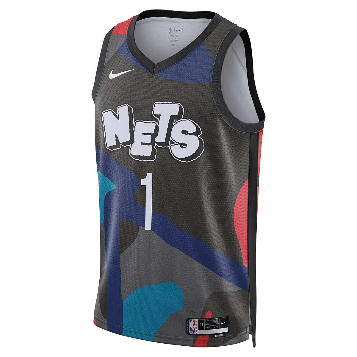 Trikot Nike NBA BROOKLYN NETS x KAWS DRI-FIT CITY EDITION SWINGMAN JERSEY MIKAL BRIDGES DX8487-014